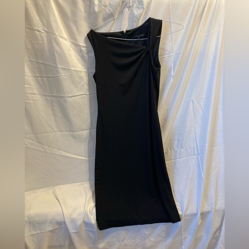 Black David Meister mid length dress